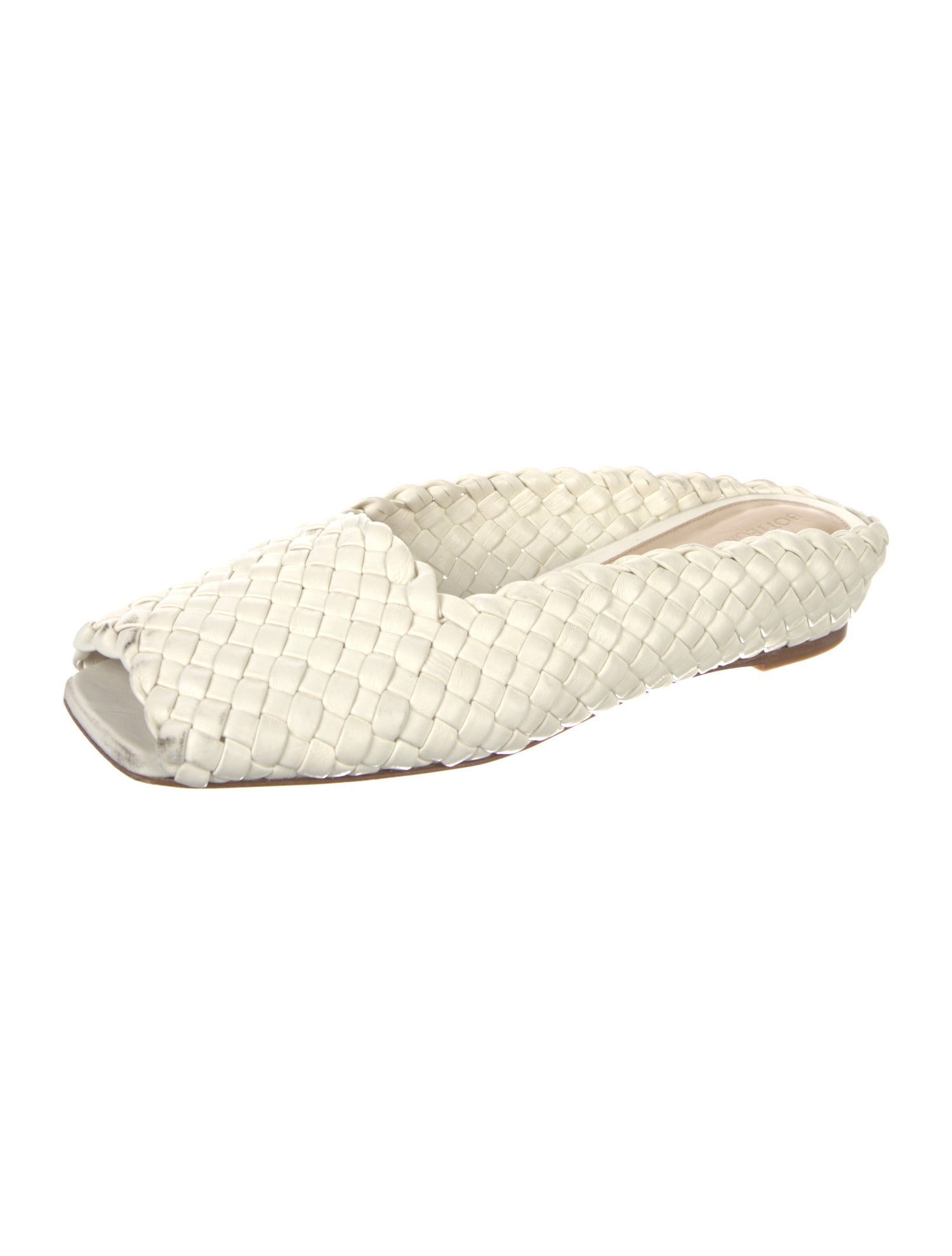 Bottega Veneta Intrecciato Weave Leather Slides