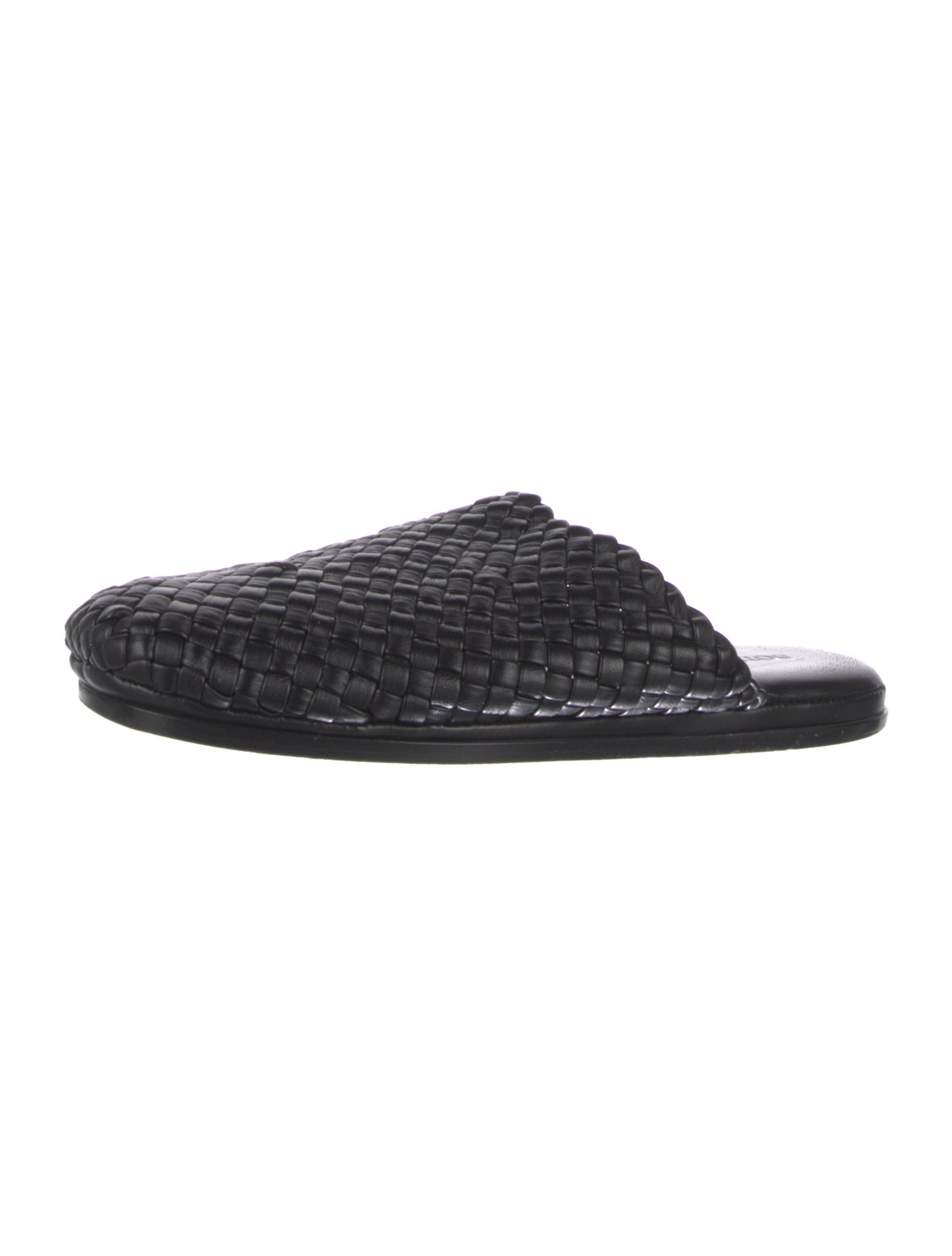Bottega Veneta Intrecciato Weave Leather Slides