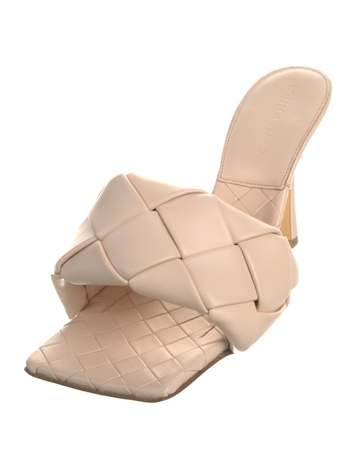 Bottega Veneta Intrecciato Weave Leather Slides