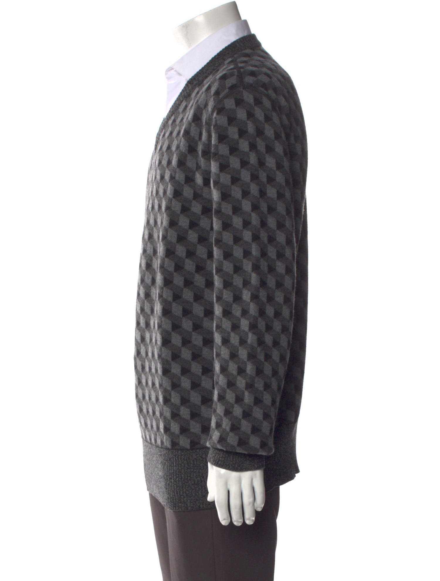 Bottega Veneta Wool Plaid Print Pullover