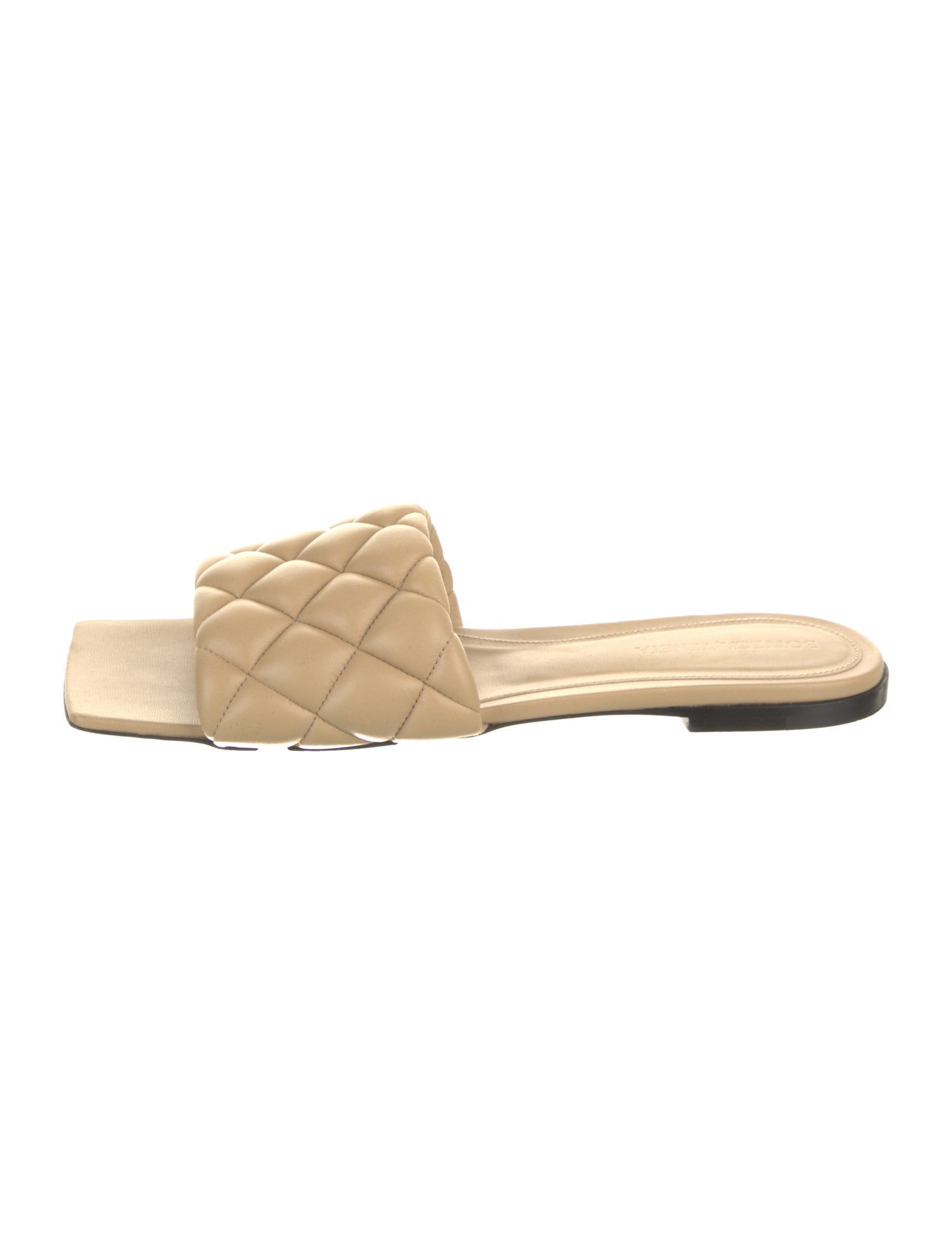 Bottega Veneta Quilted Pattern Leather Slides