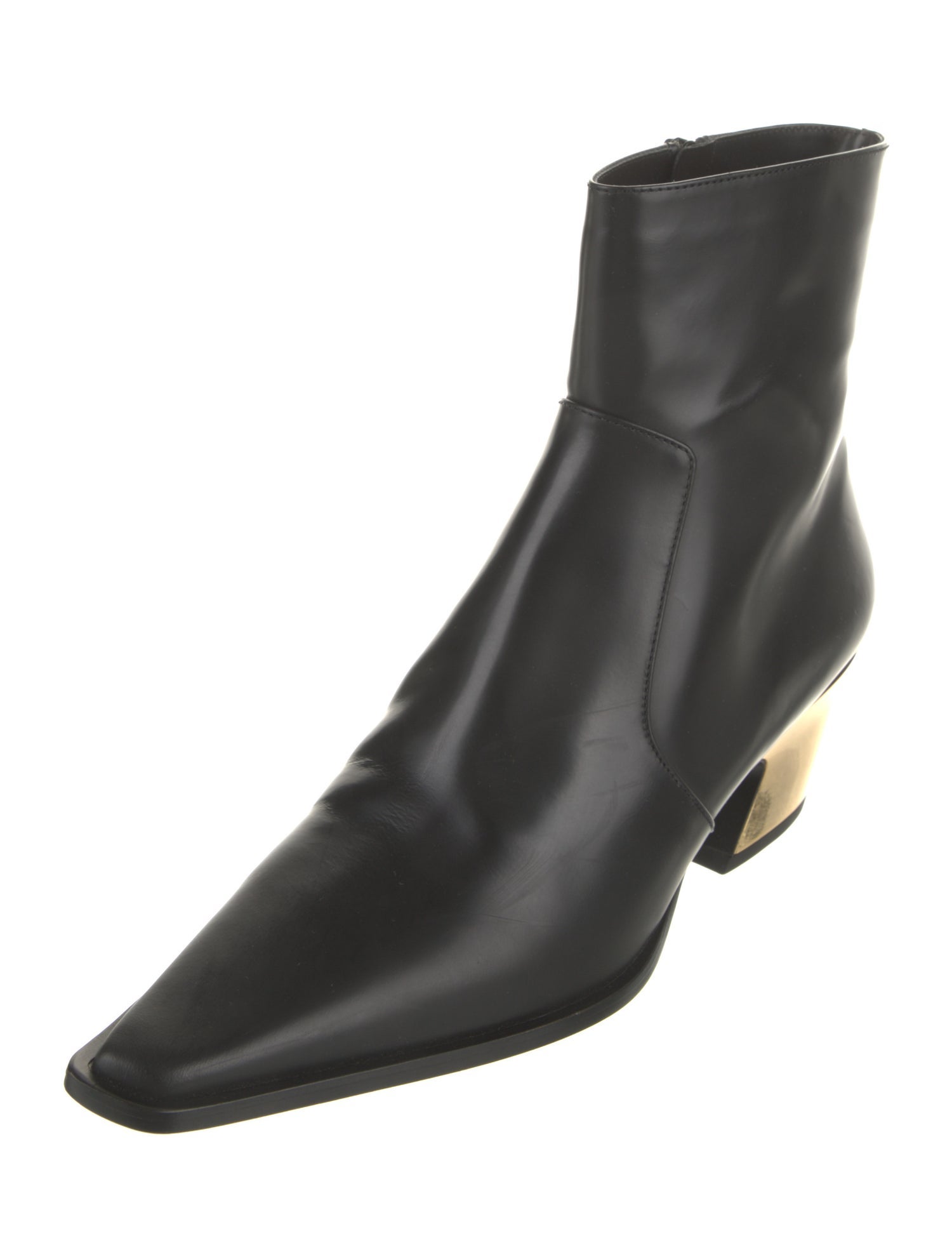 Bottega Veneta Leather Colorblock Pattern Boots