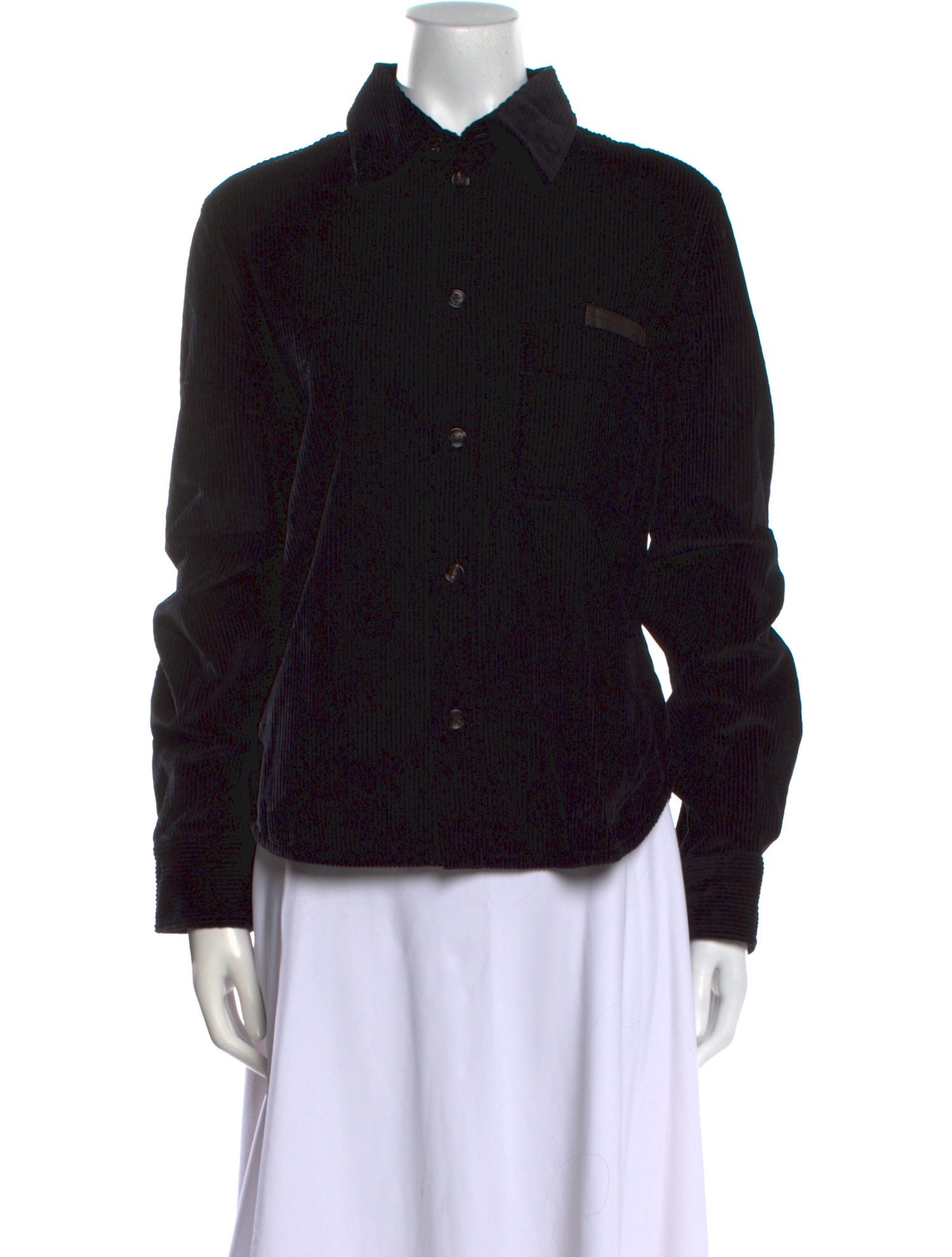 Bottega Veneta Printed Long Sleeve Button-Up Top