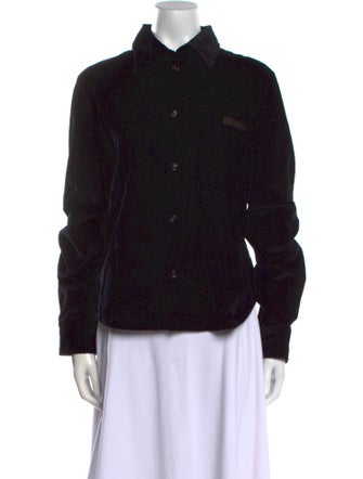 Bottega Veneta Printed Long Sleeve Button-Up Top