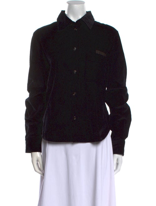 Bottega Veneta Printed Long Sleeve Button-Up Top