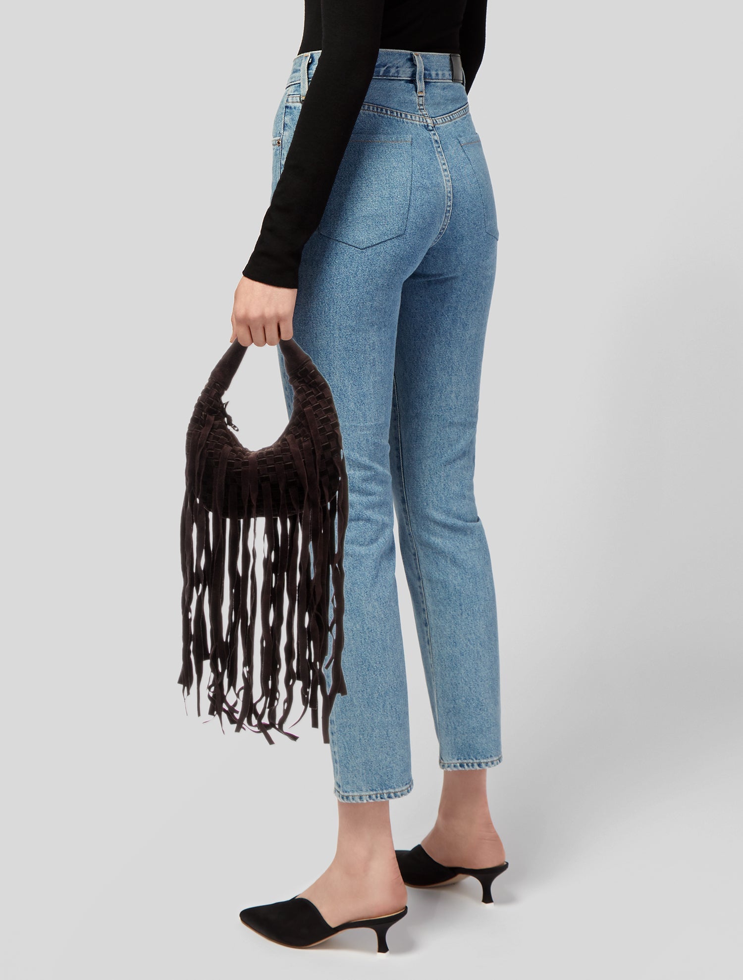 Bottega Veneta Intrecciato Fringe Pouch Vintage