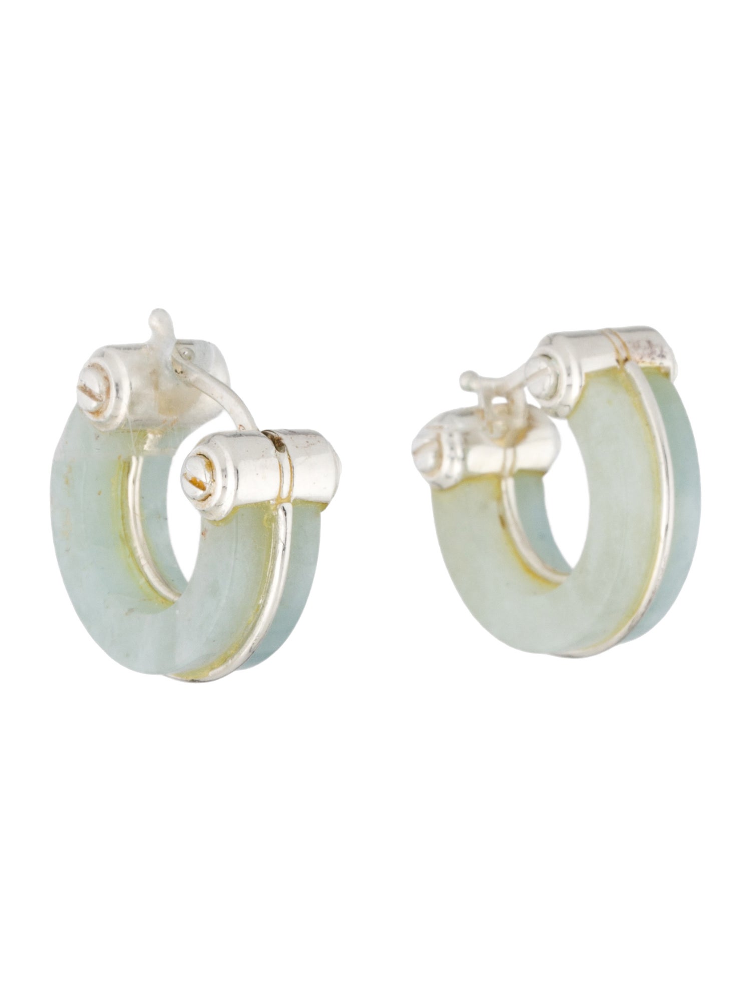 Bottega Veneta Green Beryl Hoop Earrings