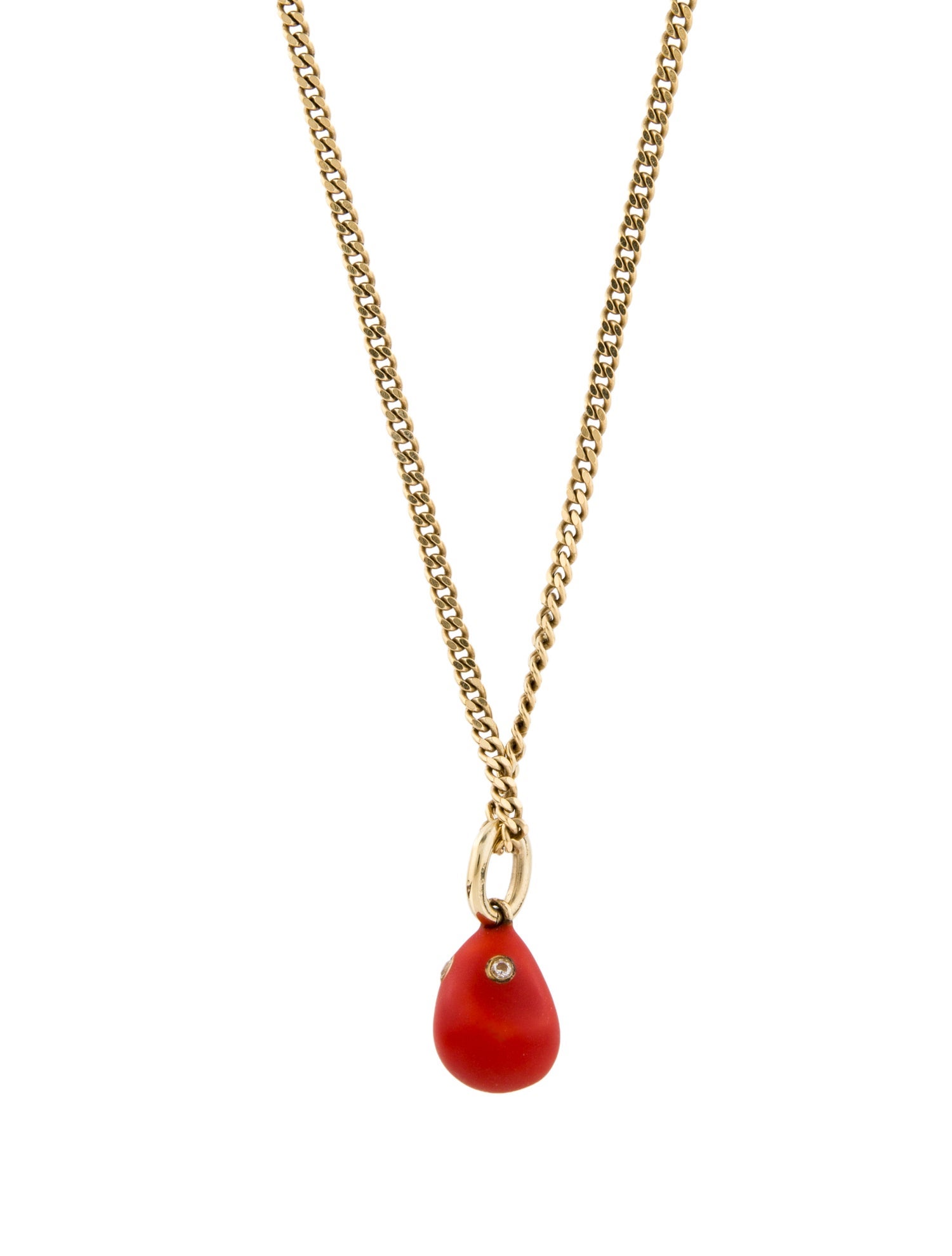 Bottega Veneta Enamel & Crystal Pendant Necklace