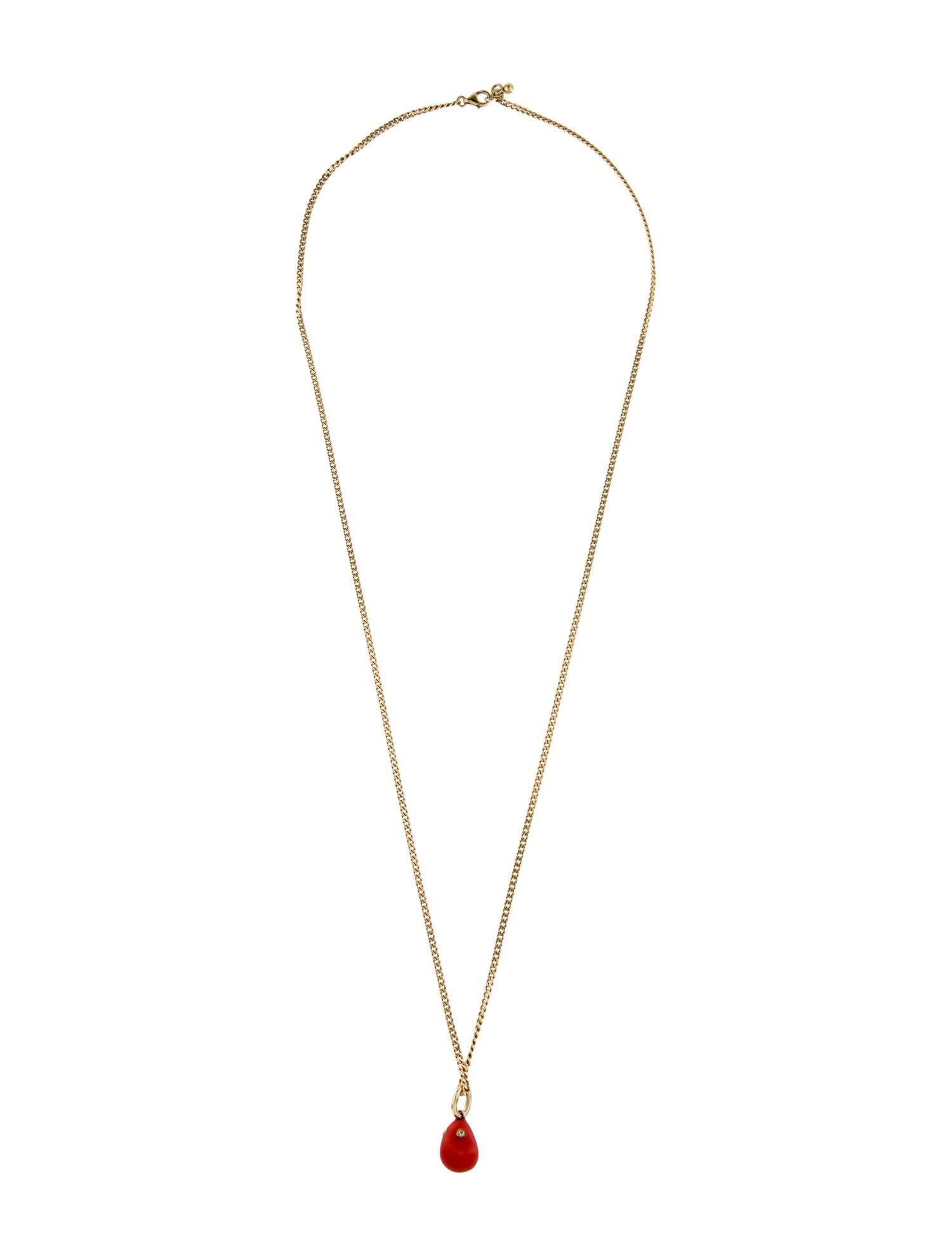 Bottega Veneta Enamel & Crystal Pendant Necklace