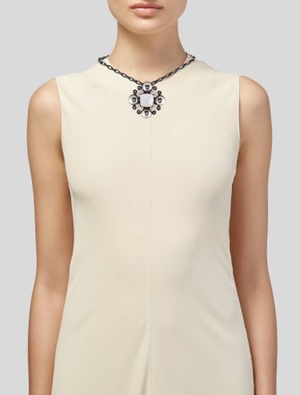 Bottega Veneta Pearl & Quartz Pendant Necklace