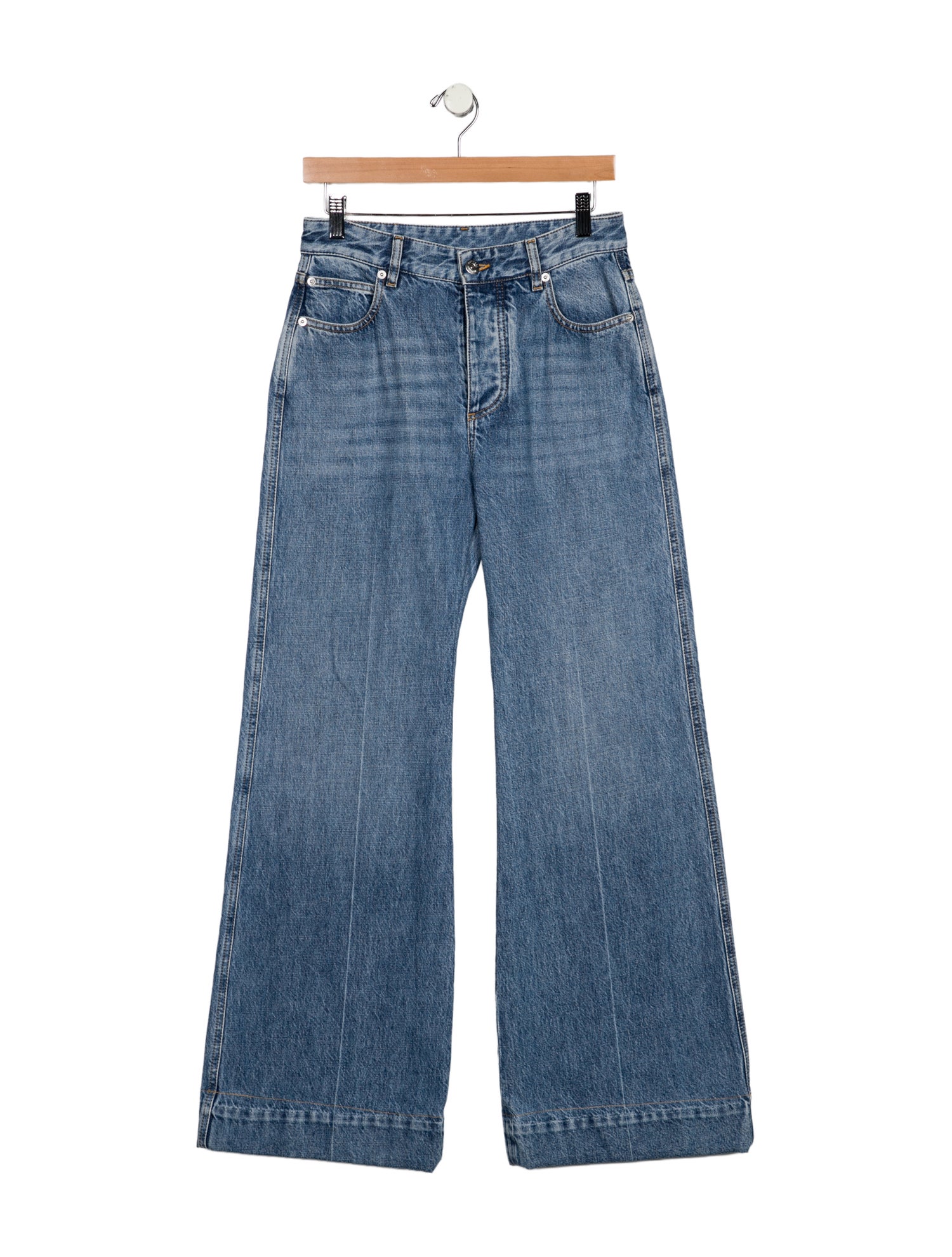 Bottega Veneta Mid-Rise Wide Leg Jeans