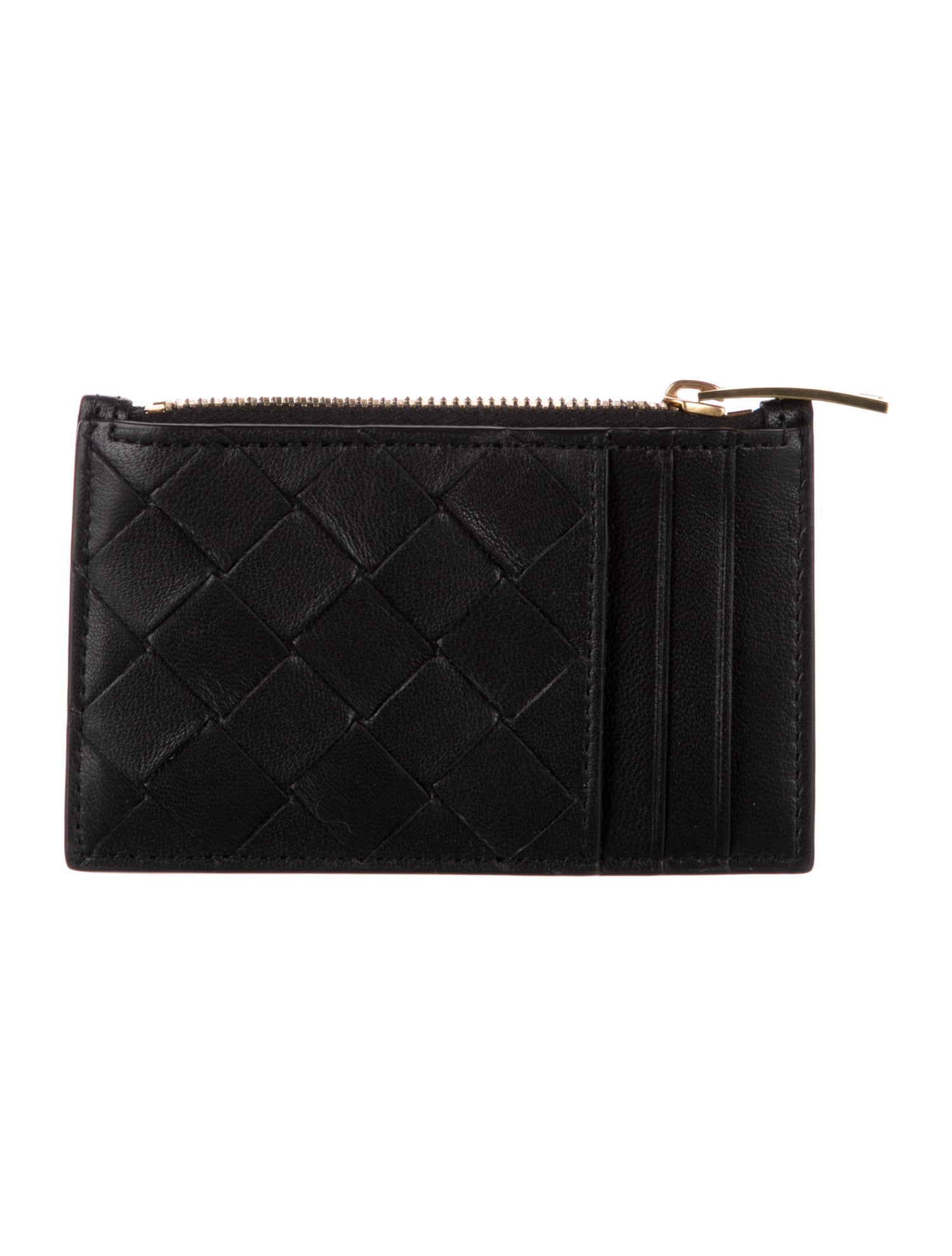 Bottega Veneta Intrecciato Weave Leather Card Holder