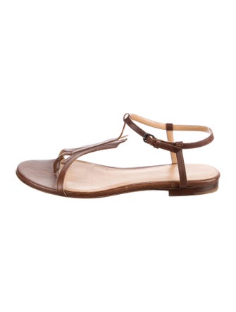Bottega Veneta Leather T-Strap Sandals