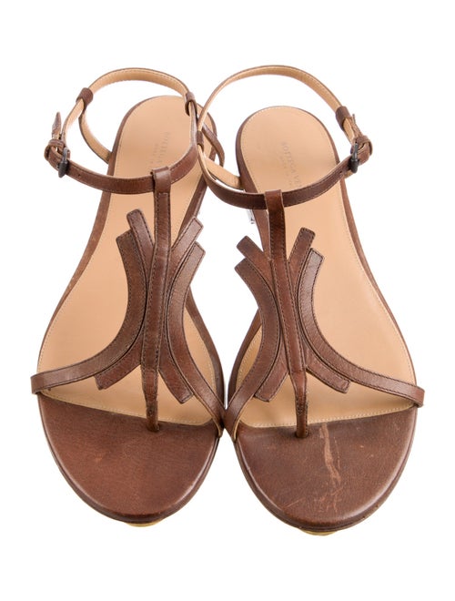 Bottega Veneta Leather T-Strap Sandals
