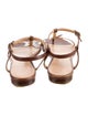 Bottega Veneta Leather T-Strap Sandals