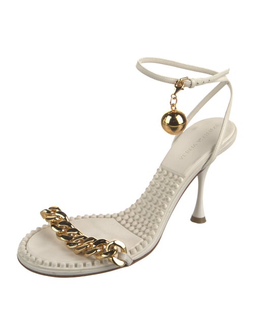Bottega Veneta Leather Chain-Link Accents Sandals