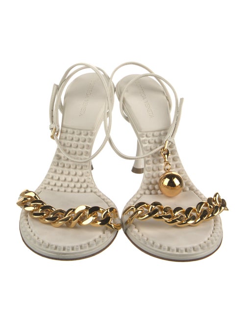 Bottega Veneta Leather Chain-Link Accents Sandals