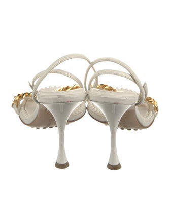 Bottega Veneta Leather Chain-Link Accents Sandals