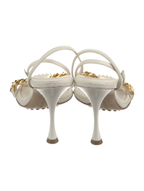 Bottega Veneta Leather Chain-Link Accents Sandals