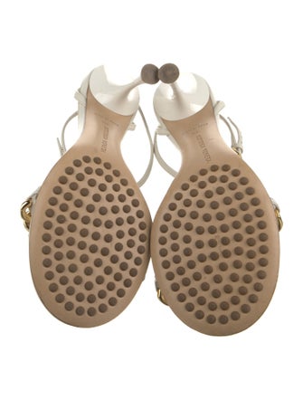 Bottega Veneta Leather Chain-Link Accents Sandals