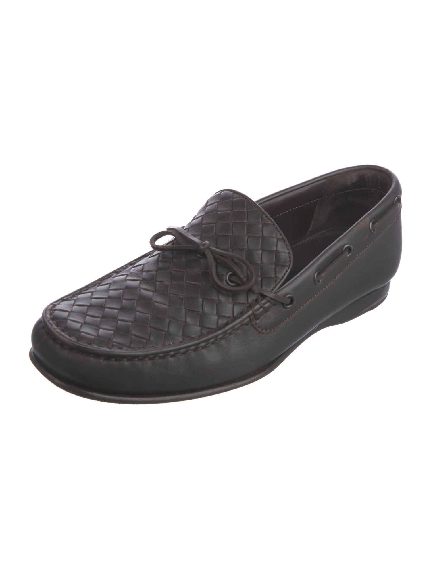 Bottega Veneta Intrecciato Weave Leather Loafers