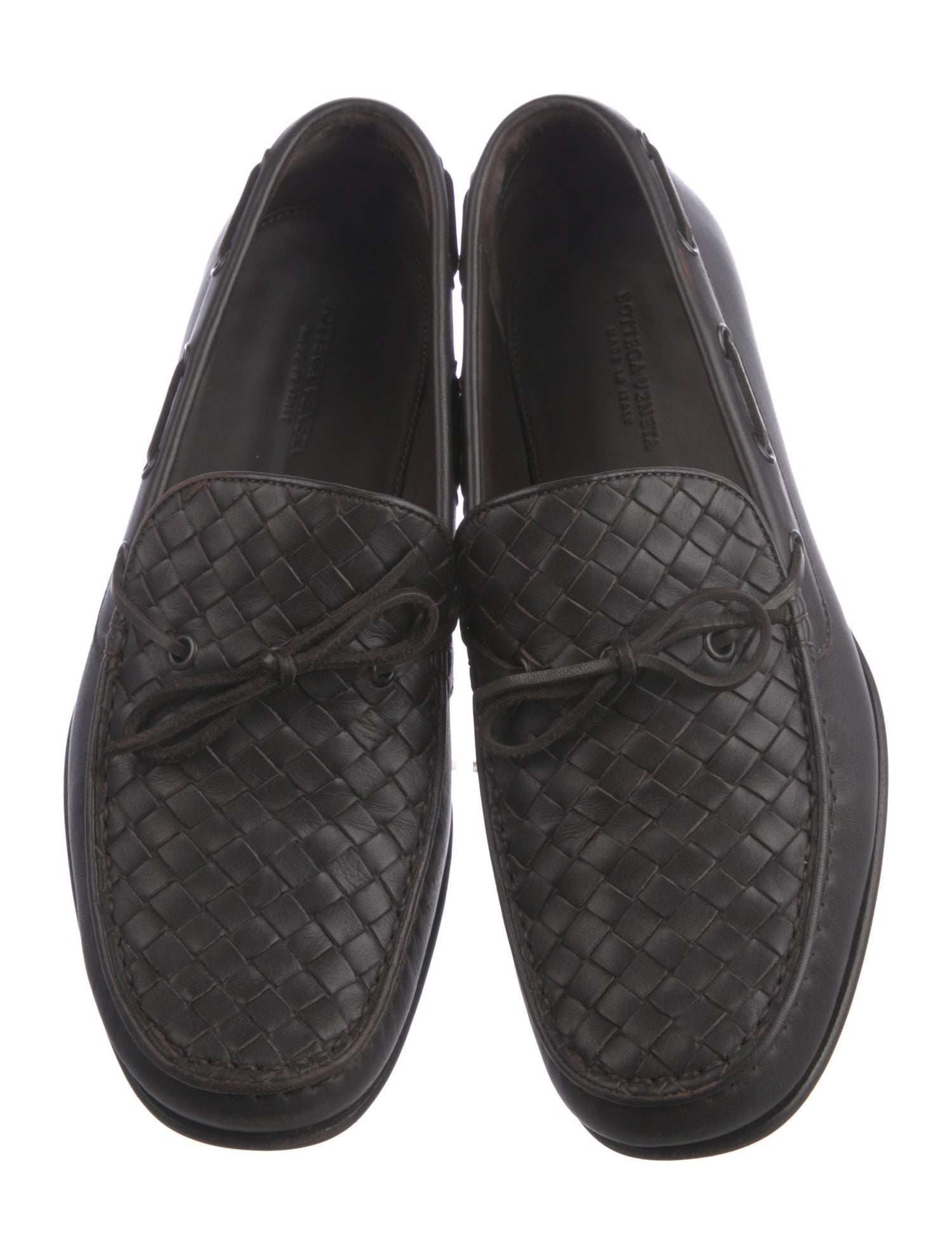 Bottega Veneta Intrecciato Weave Leather Loafers