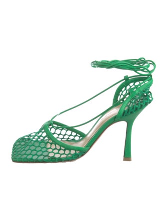 Bottega Veneta Mesh Mesh Accents Slingback Pumps