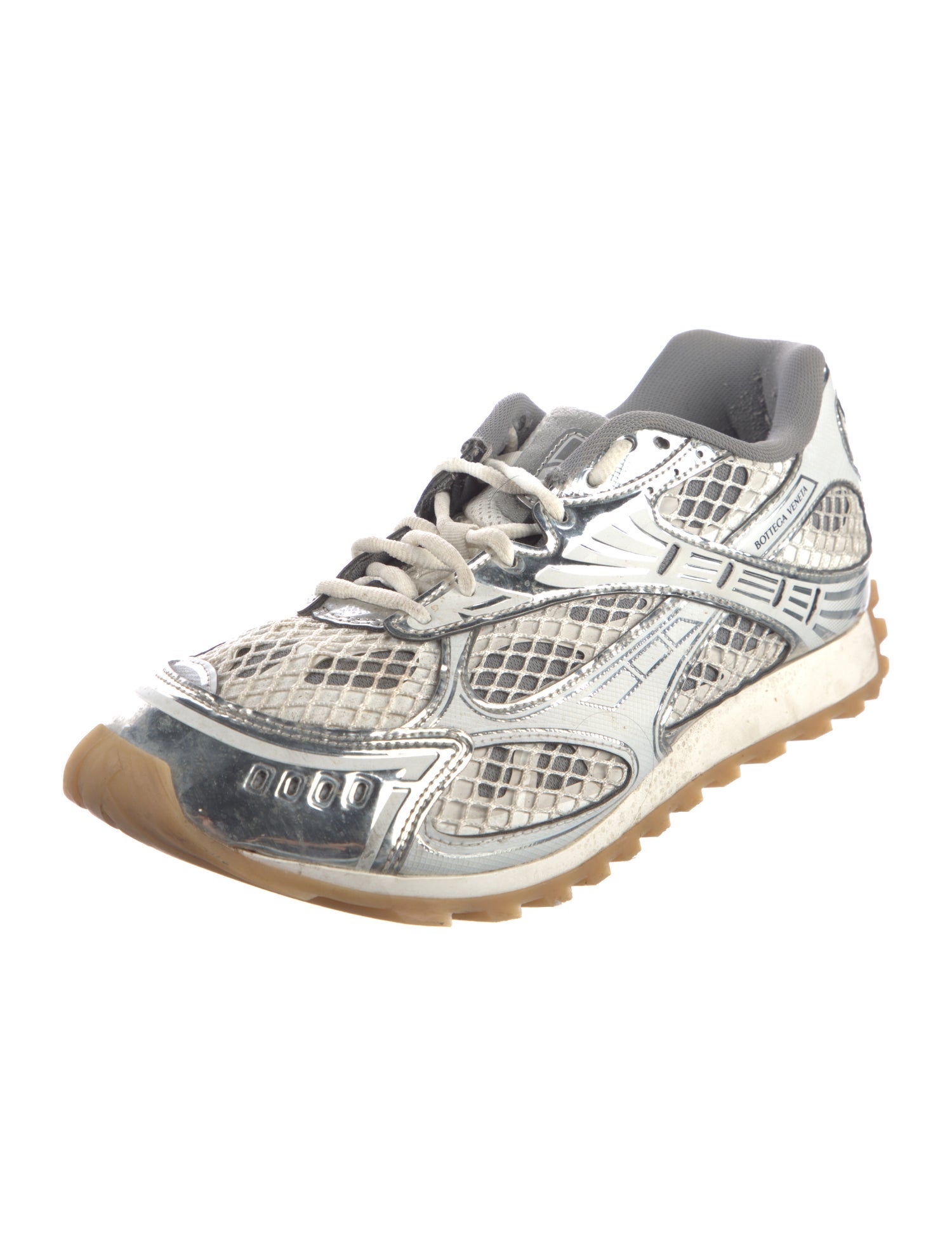 Bottega Veneta Mesh Animal Print Sneakers