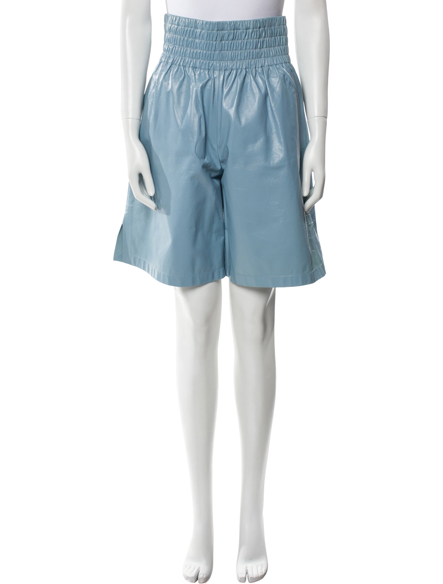 Bottega Veneta Lamb Leather Knee-Length Shorts