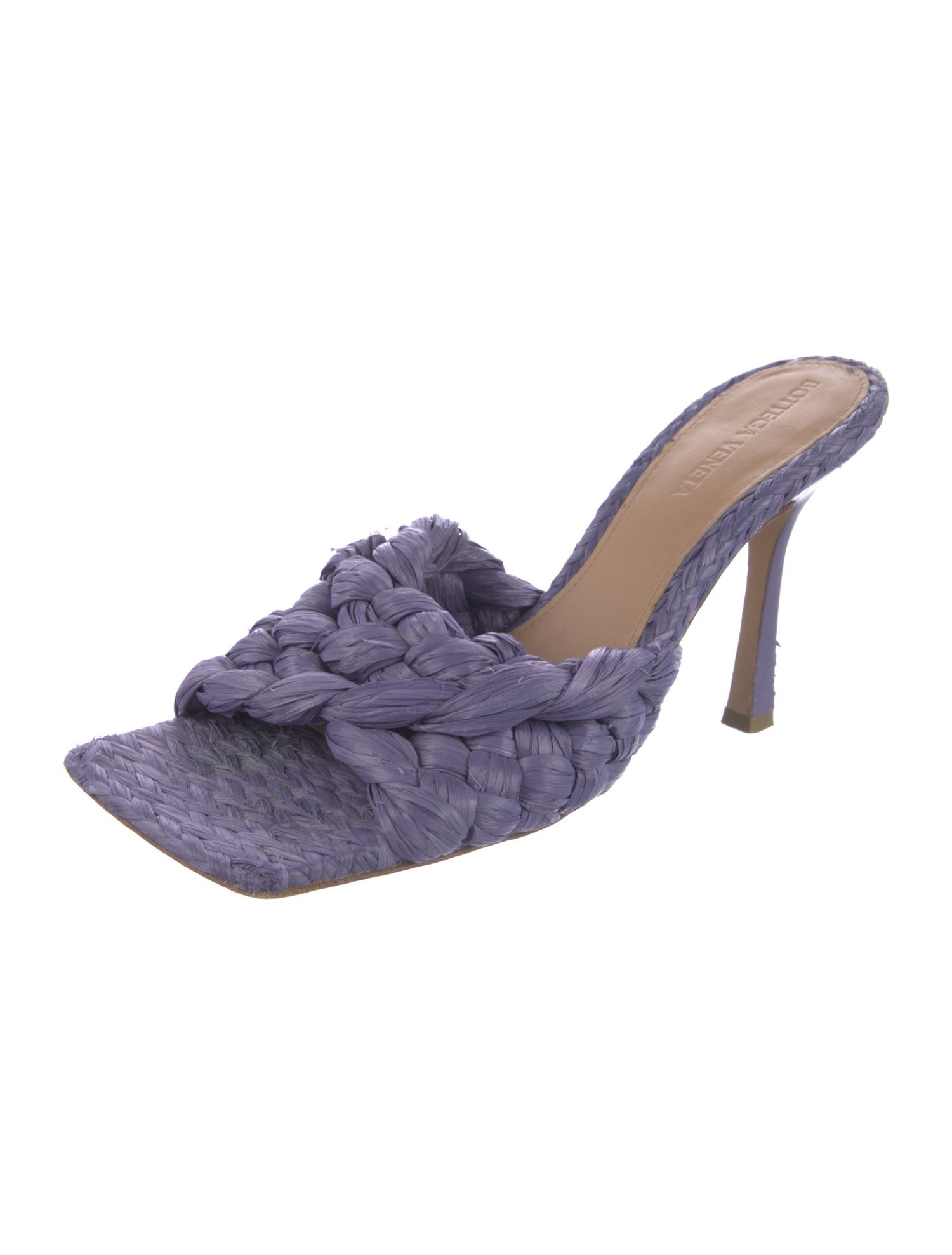 Bottega Veneta Intrecciato Weave Raffia Slides