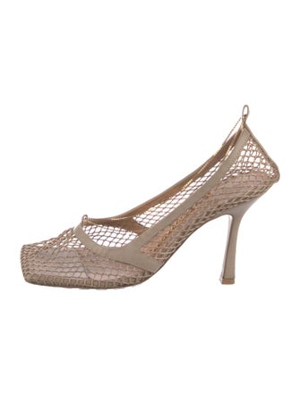 Bottega Veneta Mesh Chain-Link Accents Pumps