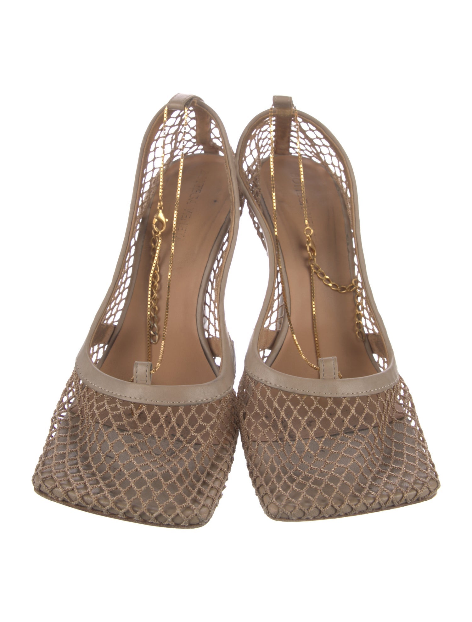Bottega Veneta Mesh Chain-Link Accents Pumps