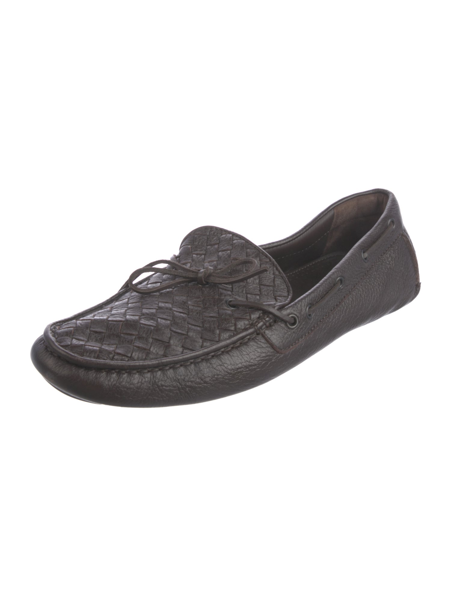 Bottega Veneta Intrecciato Weave Leather Loafers