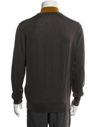 Bottega Veneta Merino Wool Colorblock Pattern Pullover