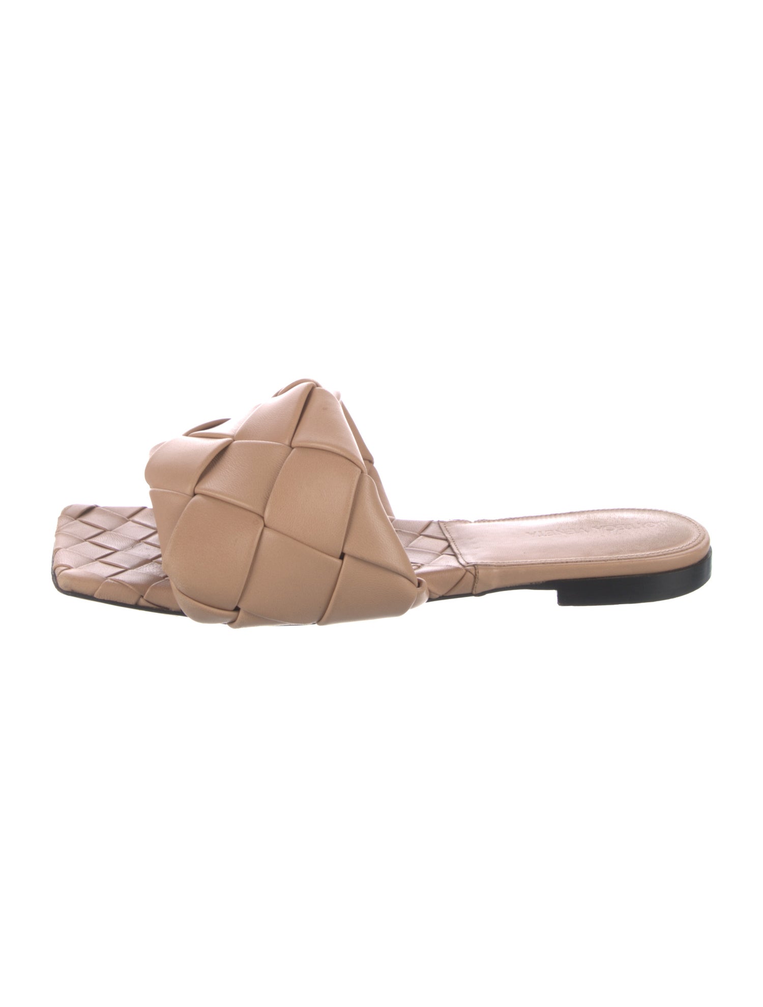Bottega Veneta Intrecciato Weave Leather Slides