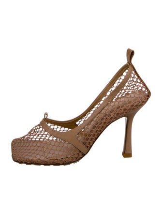 Bottega Veneta Mesh Chain-Link Accents Pumps