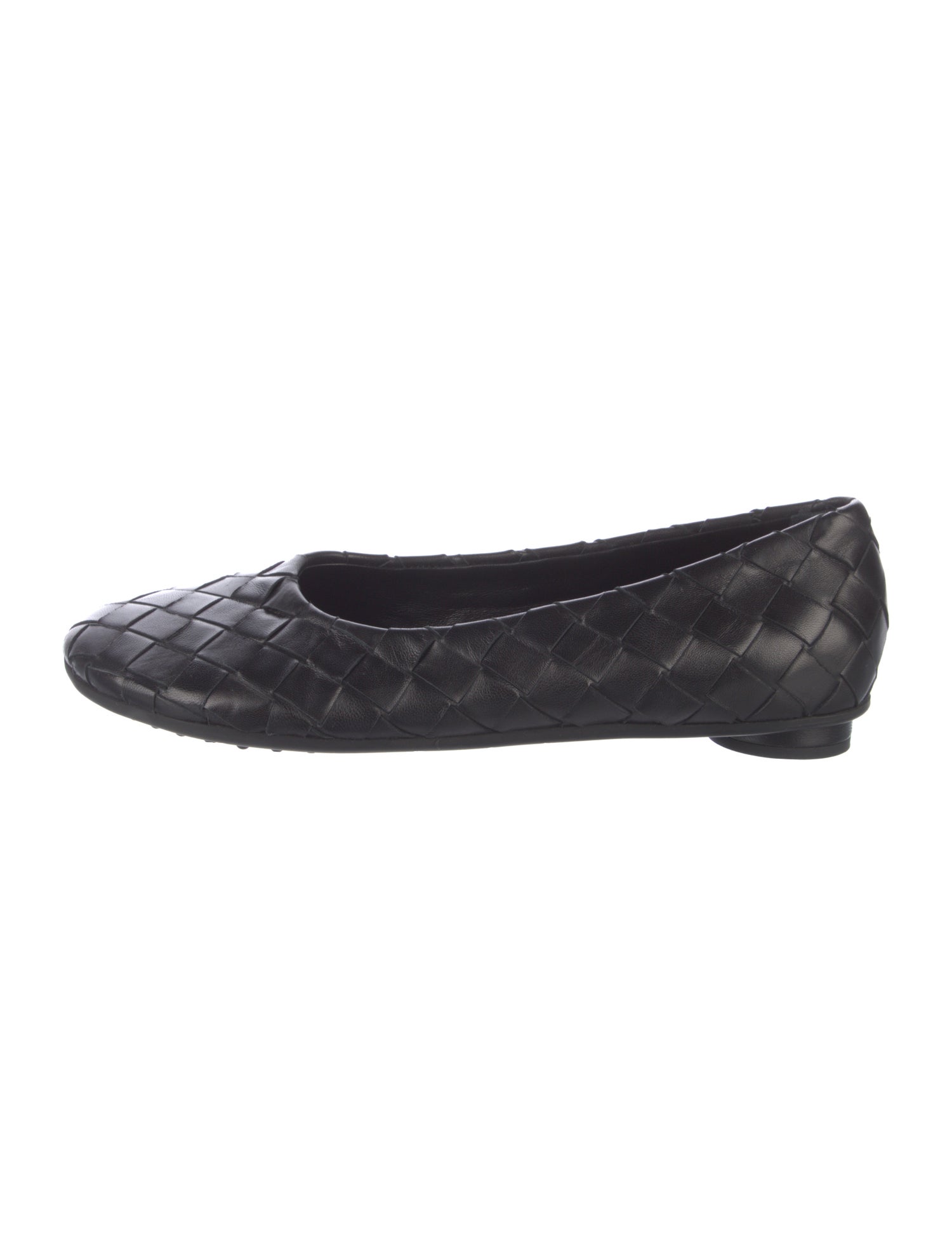 Bottega Veneta Intrecciato Weave Leather Ballet Flats