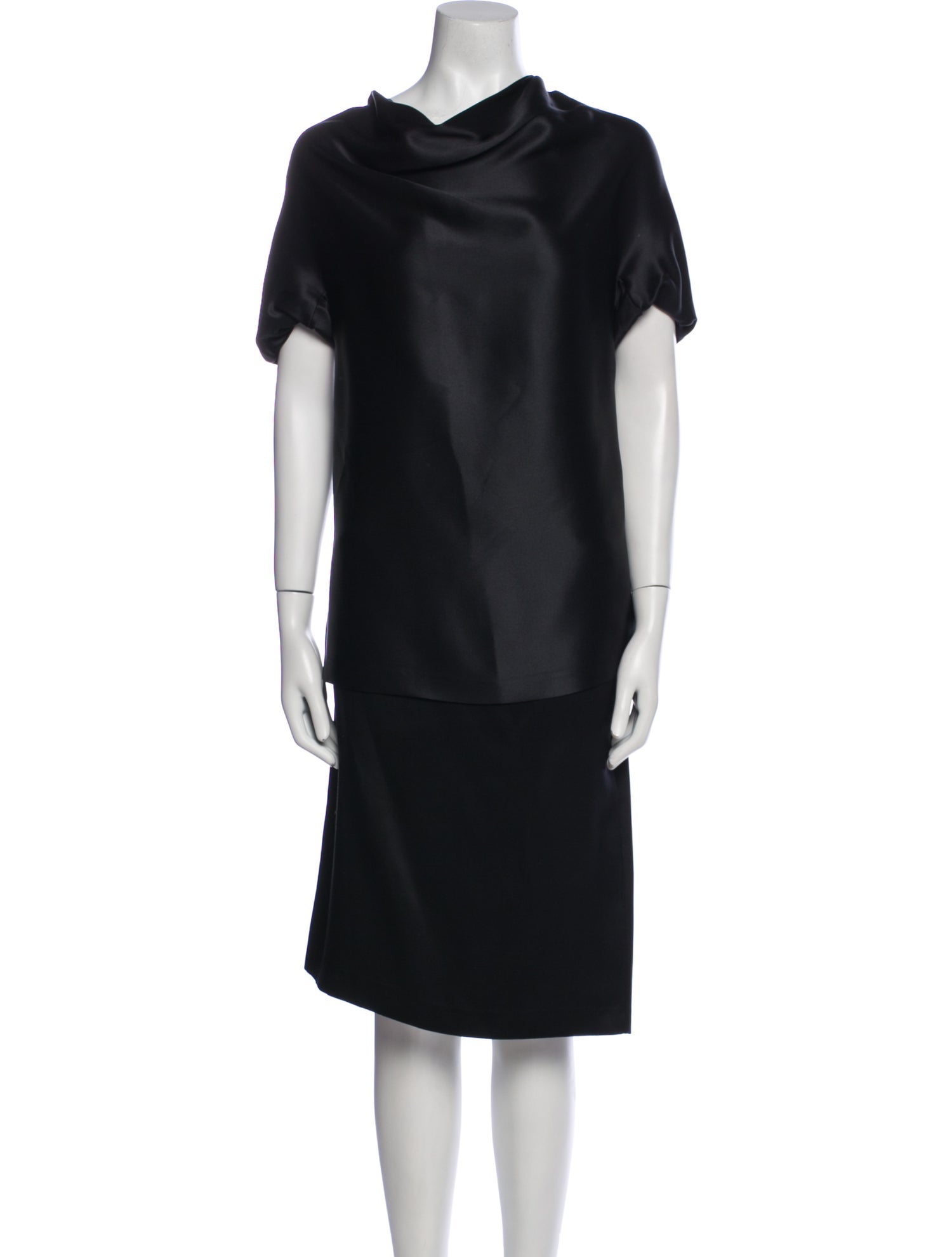 Bottega Veneta Silk Pleated Accents Skirt Set