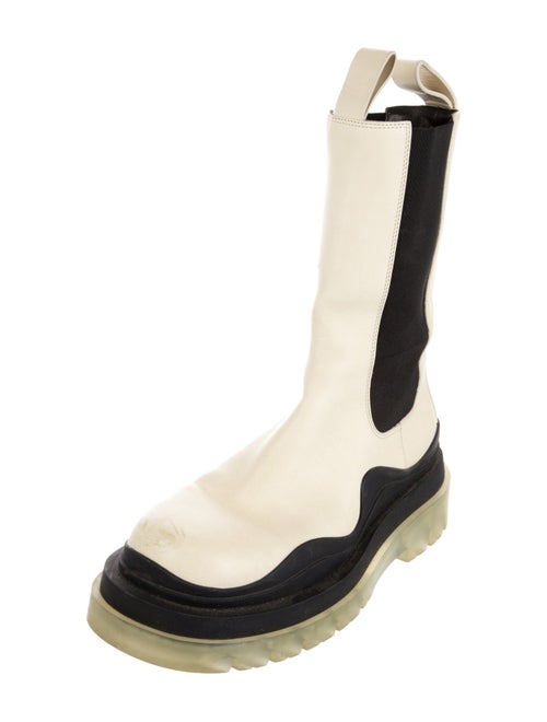 Bottega Veneta Leather Colorblock Pattern Chelsea Boots