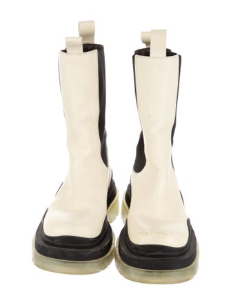 Bottega Veneta Leather Colorblock Pattern Chelsea Boots