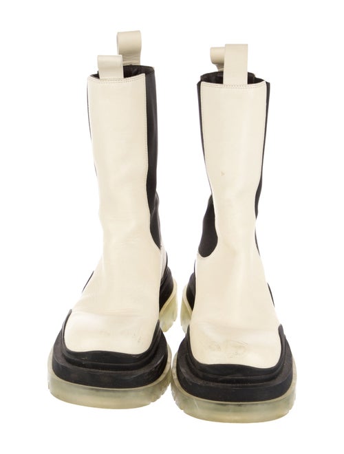 Bottega Veneta Leather Colorblock Pattern Chelsea Boots