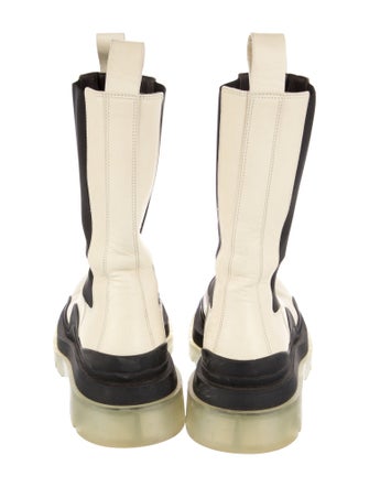 Bottega Veneta Leather Colorblock Pattern Chelsea Boots