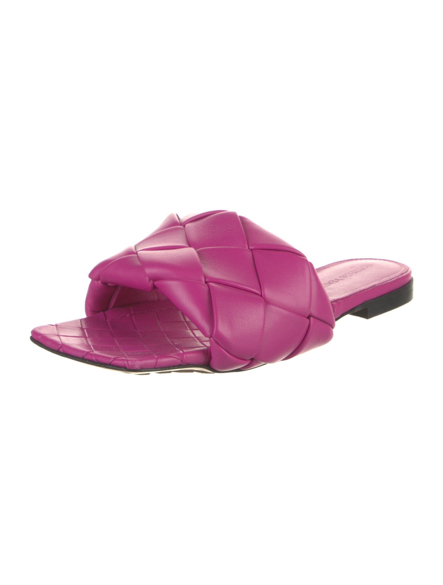 Bottega Veneta Intrecciato Weave Leather Slides