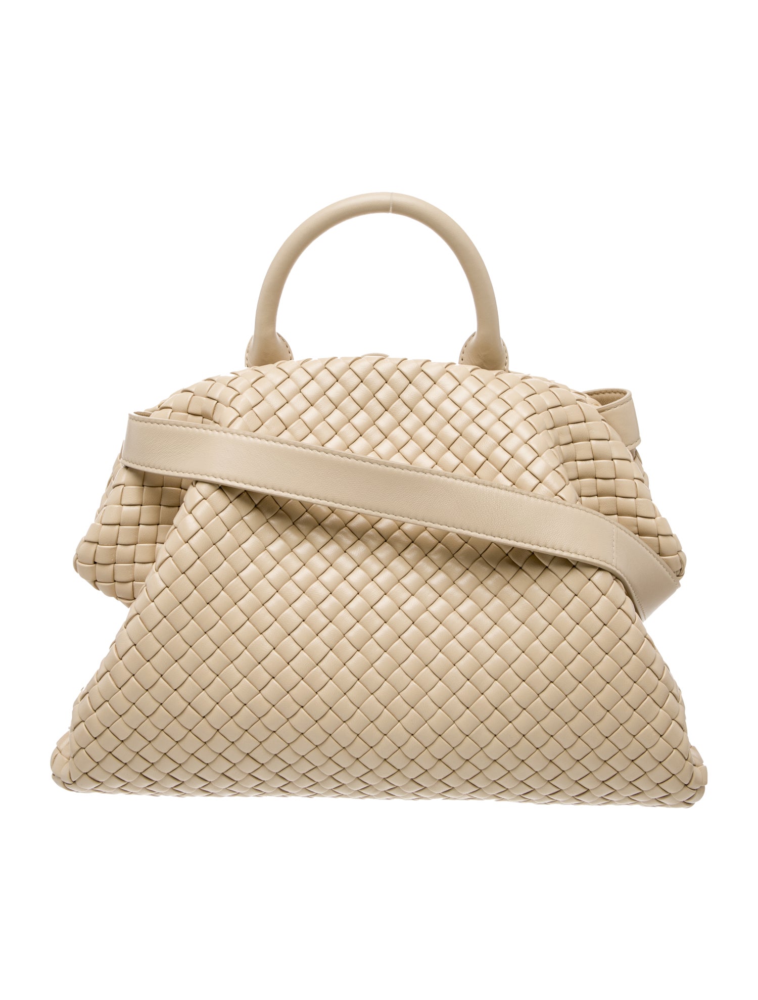 Bottega Veneta Intrecciato The Handle Bag Porridge Large