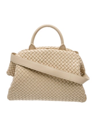 Bottega Veneta Intrecciato The Handle Bag Porridge Large
