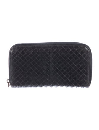 Bottega Veneta Intrecciato Weave Leather Continental Wallet