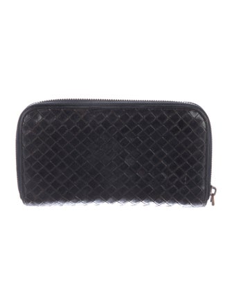 Bottega Veneta Intrecciato Weave Leather Continental Wallet
