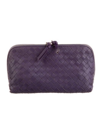 Bottega Veneta Leather Intrecciato Cosmetic Bag