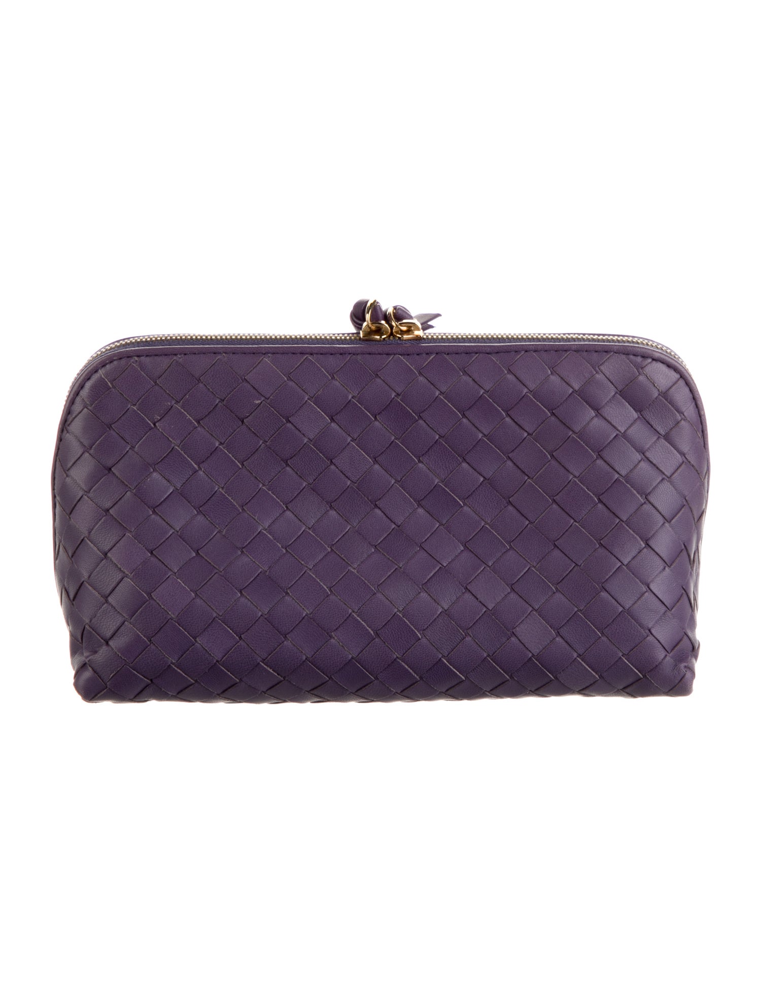 Bottega Veneta Leather Intrecciato Cosmetic Bag