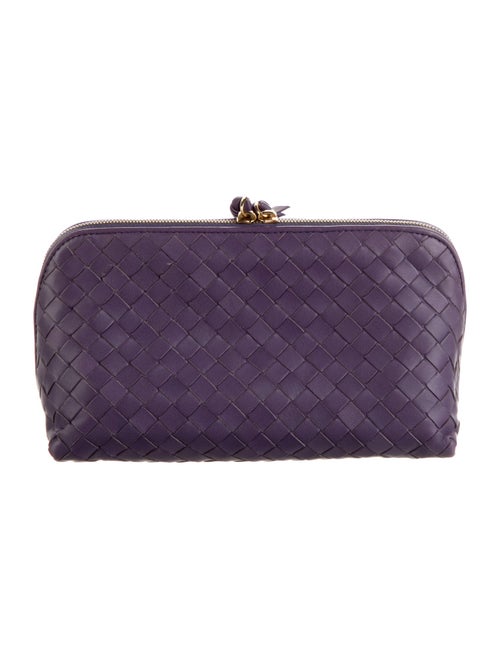 Bottega Veneta Leather Intrecciato Cosmetic Bag